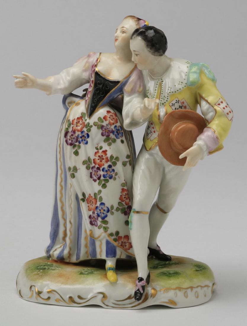 Late 19th c. Volkstedt porcelain couple (1 of 7)