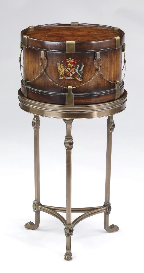 Theodore Alexander drum shaped side table