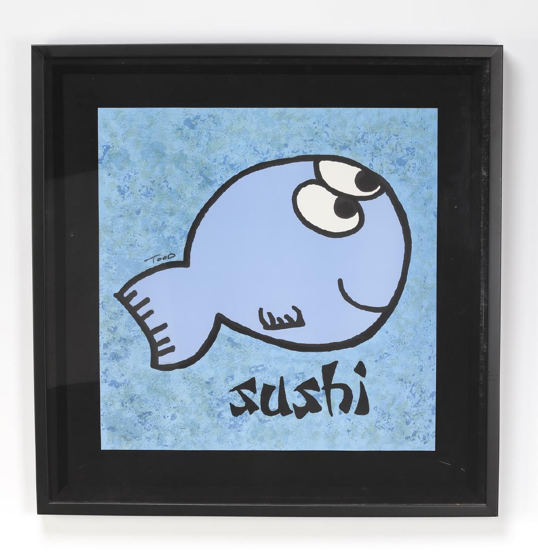 Todd Goldman signed/numbered 'Sushi' lithograph (1 of 3)