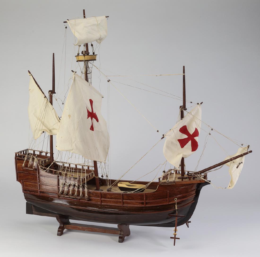 Model of a 15th century galleon, 27"l (1 of 6)