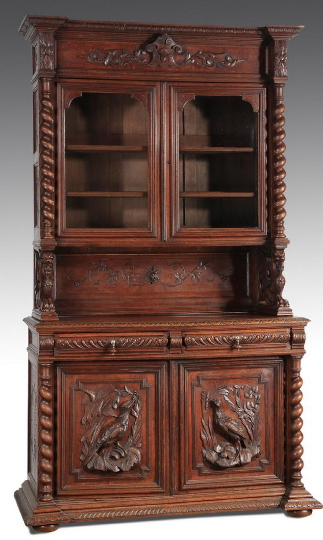 19th c. Renaissance Revival walnut cabinet (1 of 8)