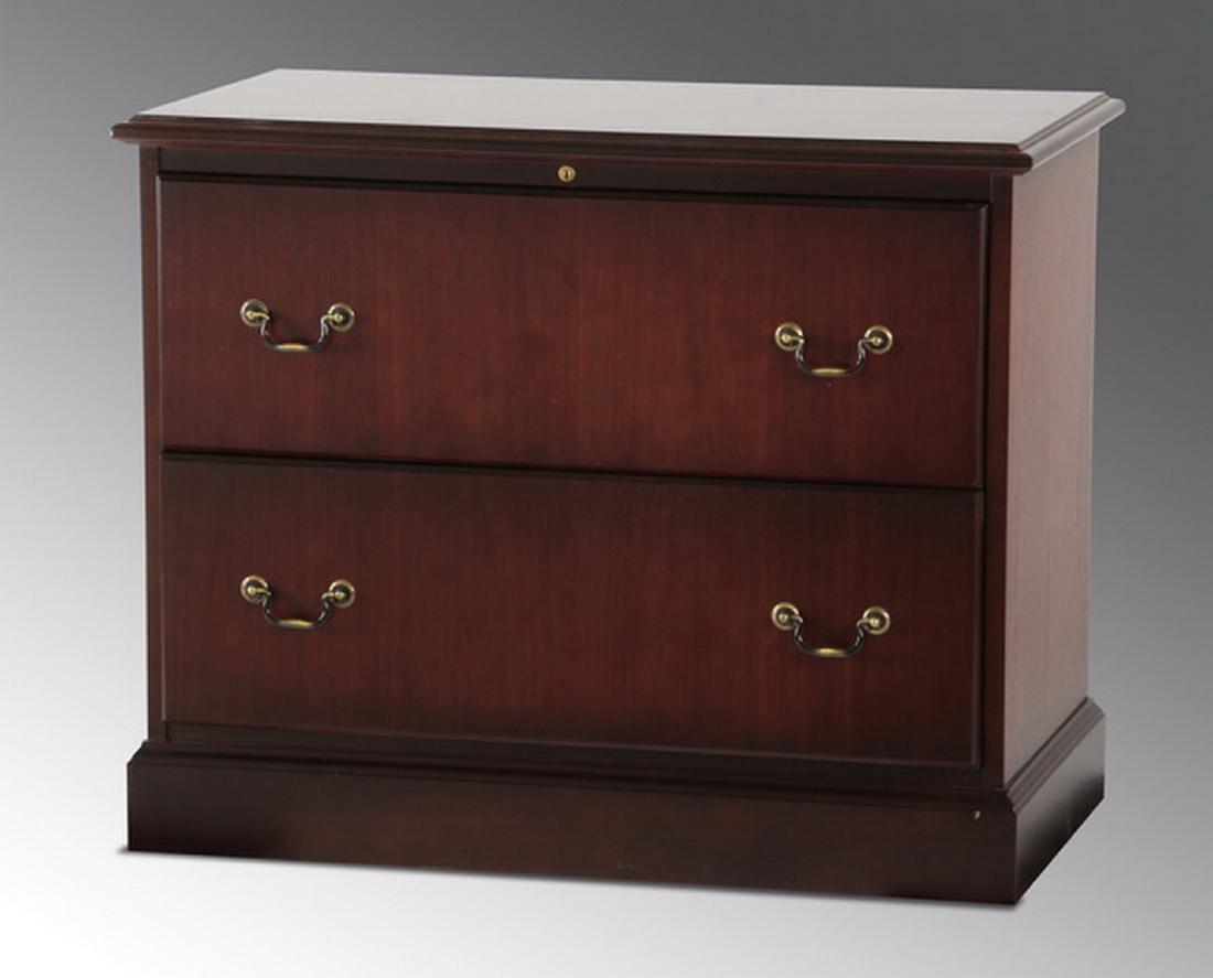 Contemporary mahogany lateral file