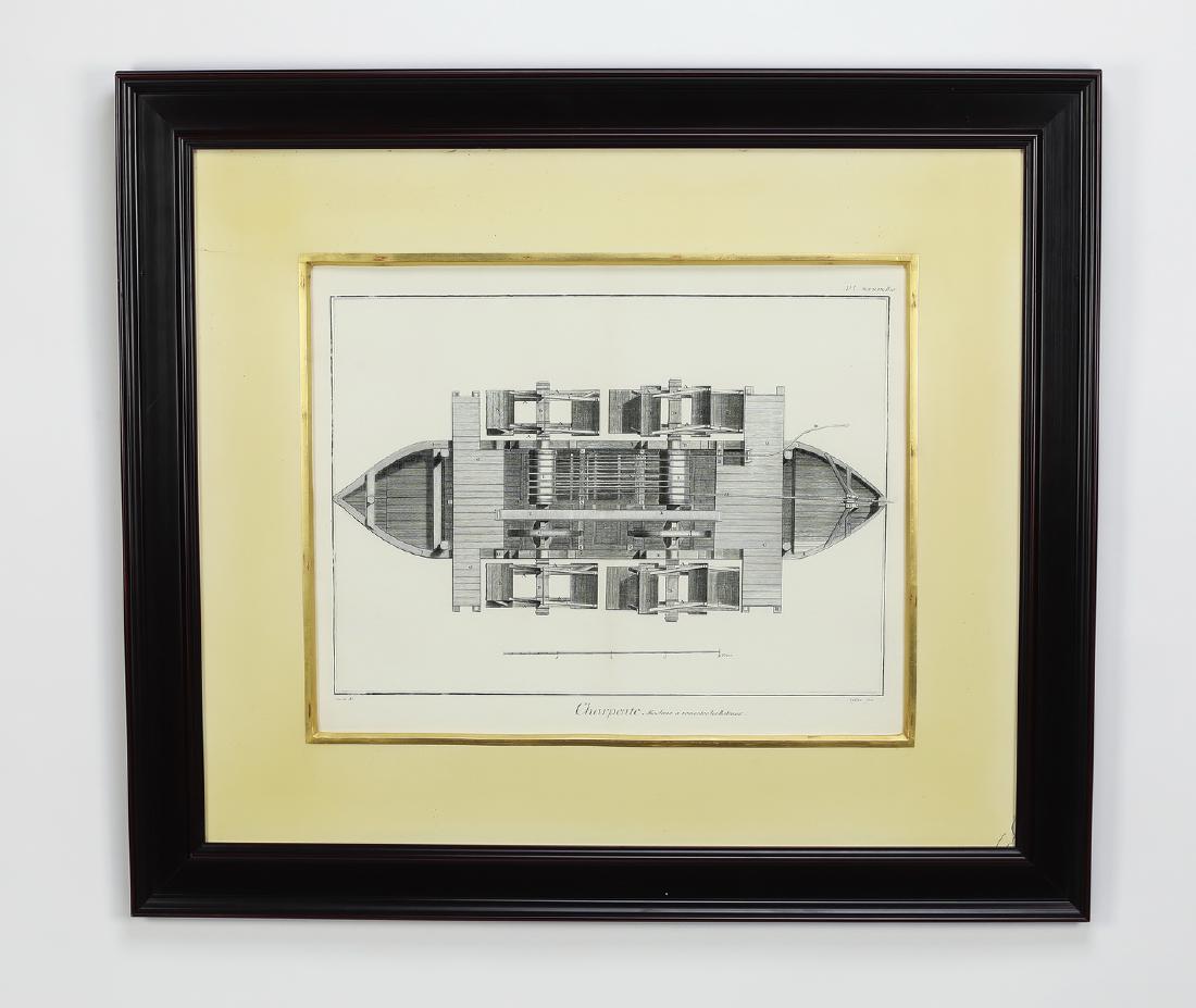 Print of Diderot's 'Charpente' ship model view (1 of 2)