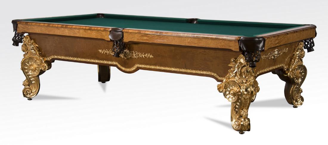 Custom crafted Italian gilt bronze mounted pool table (1 of 6)