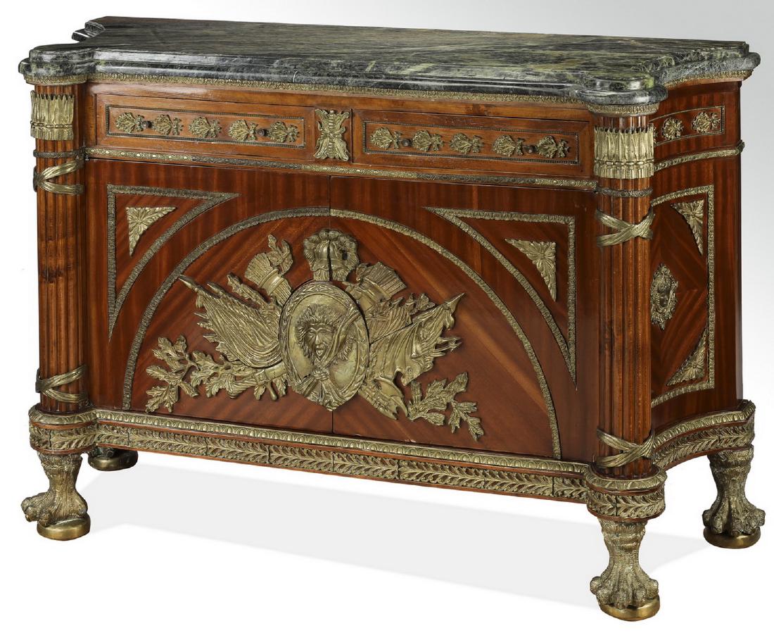 Bronze mounted marble top commode, after G. Benneman (1 of 6)
