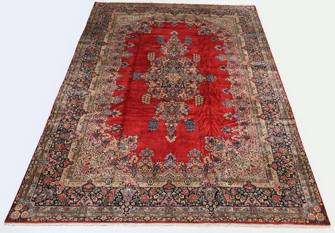 Palace-size Indo-Kerman hand knotted wool rug 20 x 13 (1 of 5)