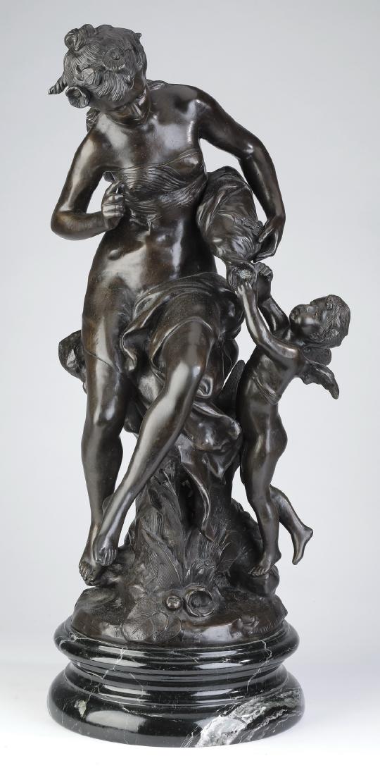 After Mathurin Moreau, putto and nymph sculpture (1 of 5)