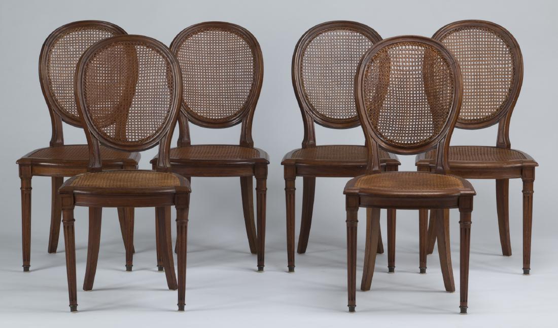 (6) 19th c. French balloon-back caned side chairs (1 of 5)