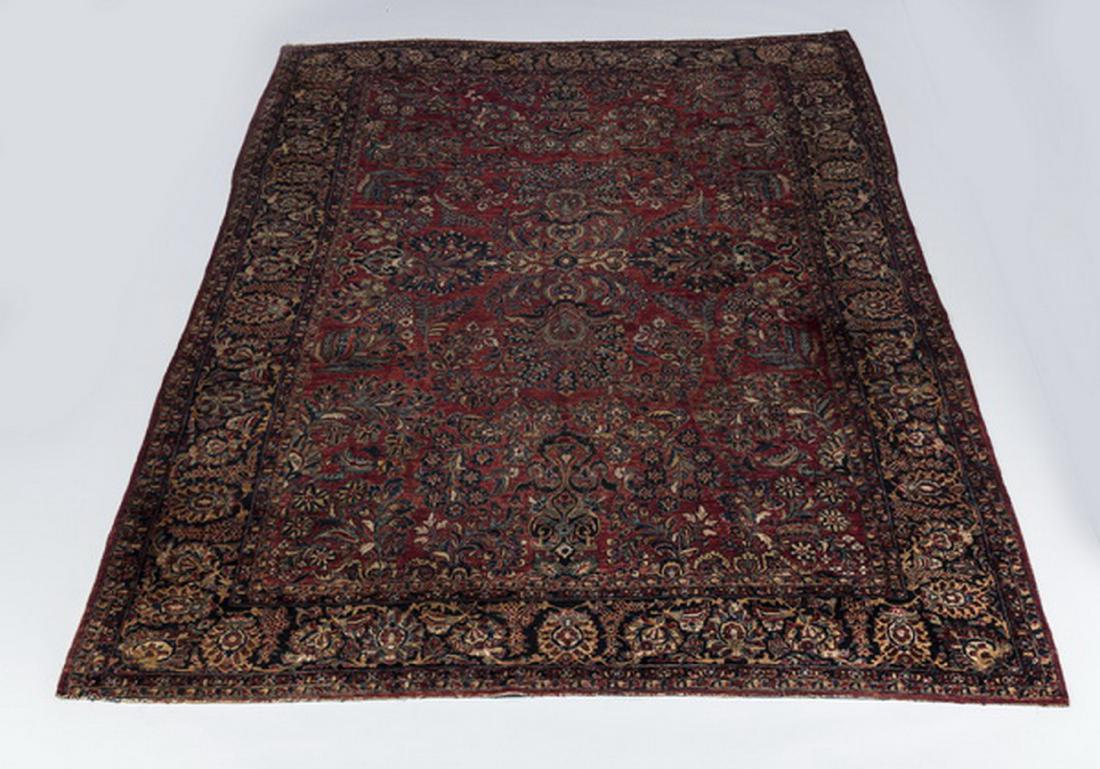 Persian hand knotted wool Sarouk, 12 x 9 (1 of 4)