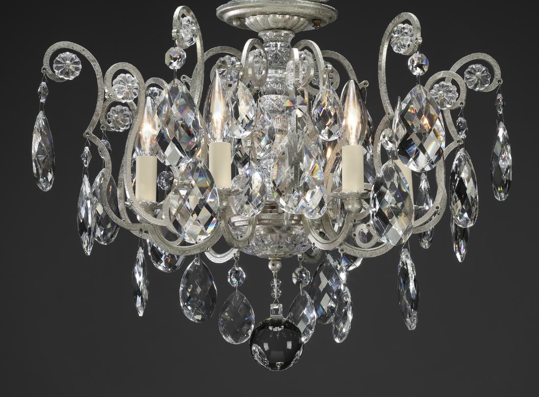 Louis XV style crystal 6-light flush mount fixture (1 of 3)