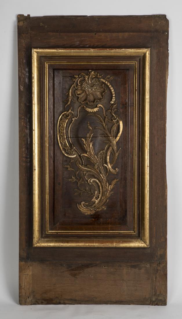 19th c. Rococo style carved architectural panel, 45"h (1 of 1)