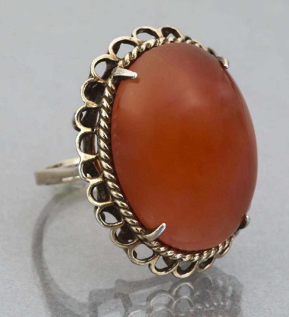 Vintage 14k yellow gold and carnelian ring (1 of 3)