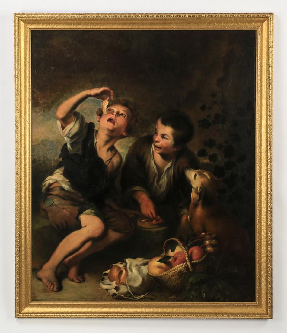 19th c. 'The Pie Eaters,' after Murillo, 55"h (1 of 5)