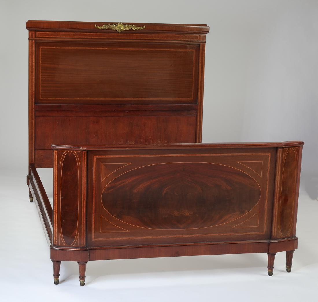 Early 20th c. French walnut bedstead (1 of 5)