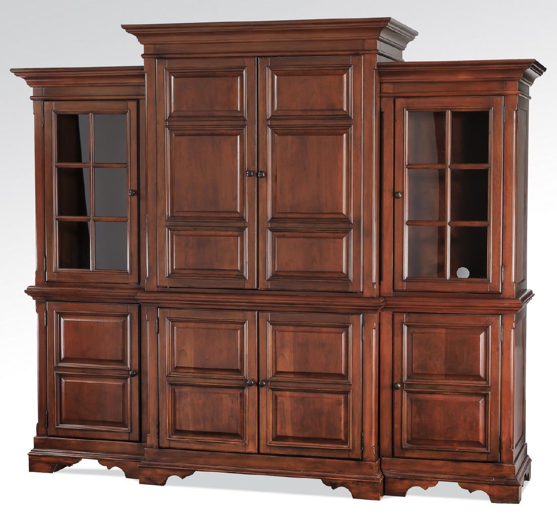 Federal style mahogany cabinet, 98"w (1 of 2)