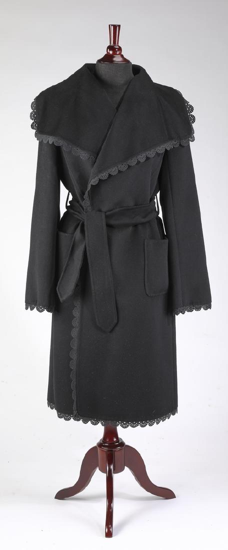 Oscar de la Renta wool  wrap coat (1 of 4)