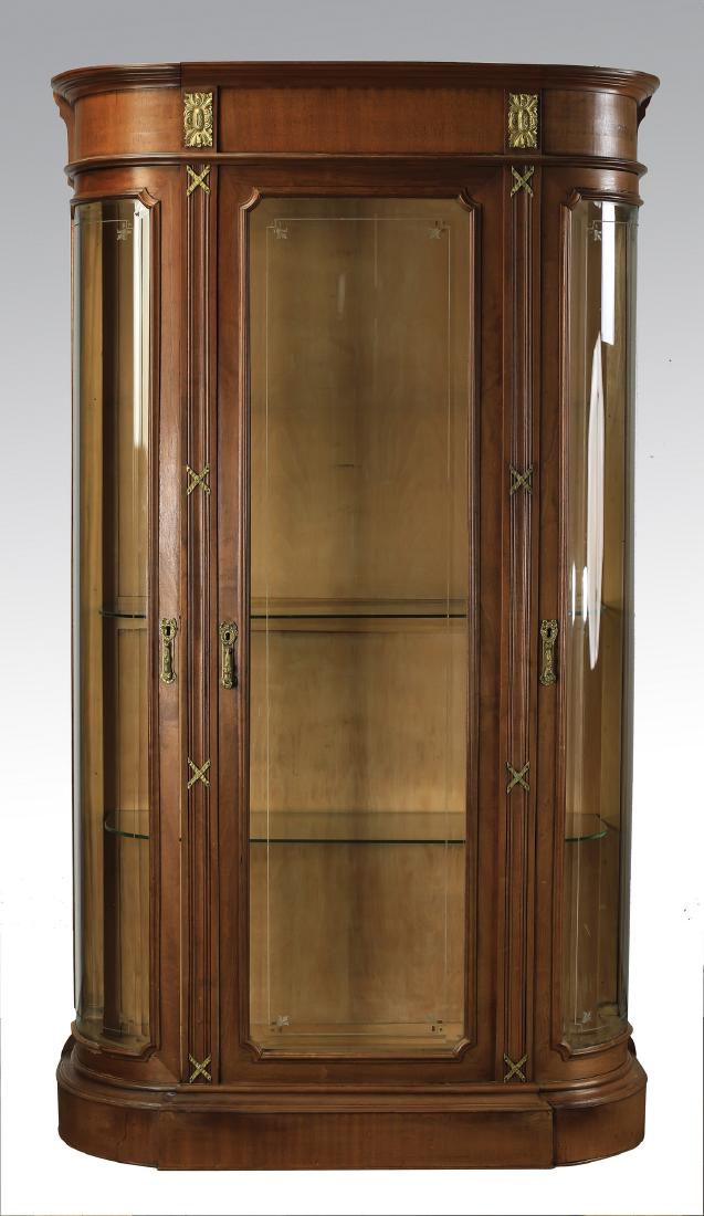 19th c. French Empire style demilune vitrine (1 of 1)