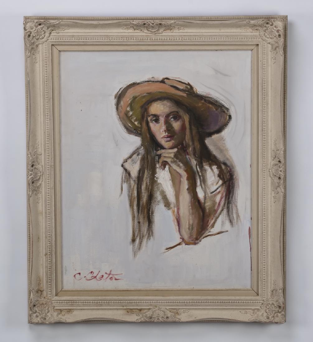 Constantin Chatov (Russian) signed O/c portrait (1 of 4)