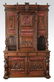 Monumental 19th c. Breton carved oak figural cabinet