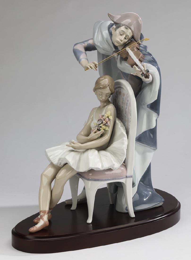 Retired Lladro figural group 'Jester's Serenade' 16"h (1 of 6)