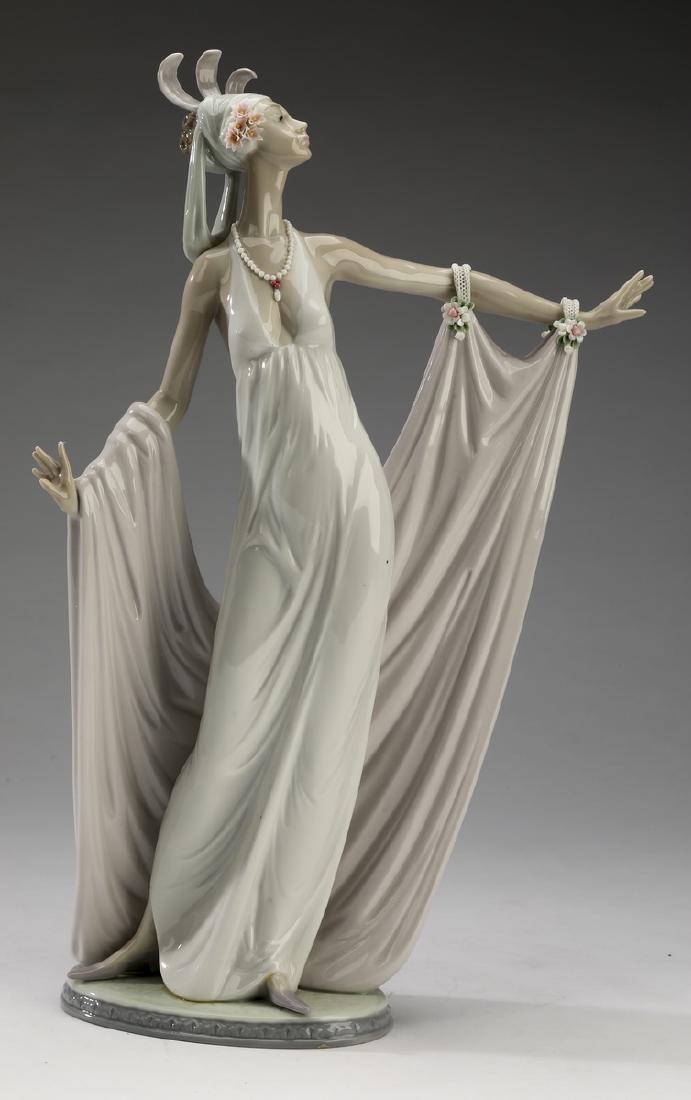 Retired Lladro porcelain figure, 'Grand Dame,' 14"h (1 of 4)
