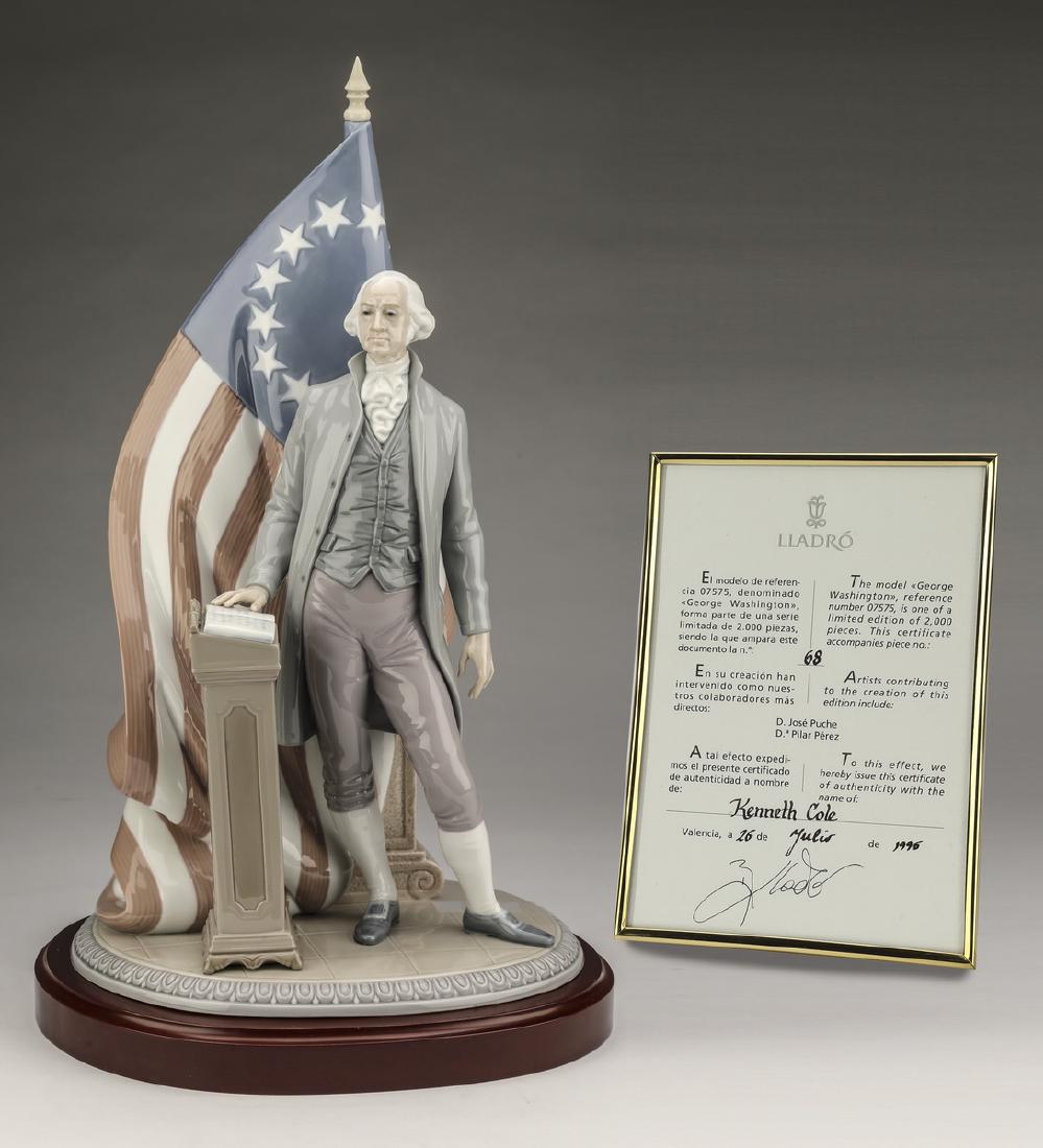 Retired Lladro figure of 'George Washington,' 19"h (1 of 7)