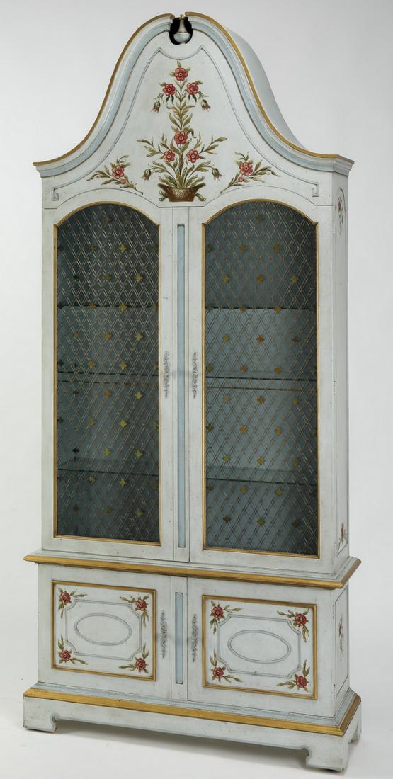 John Widdicomb French style paint decorated cabinet (1 of 4)