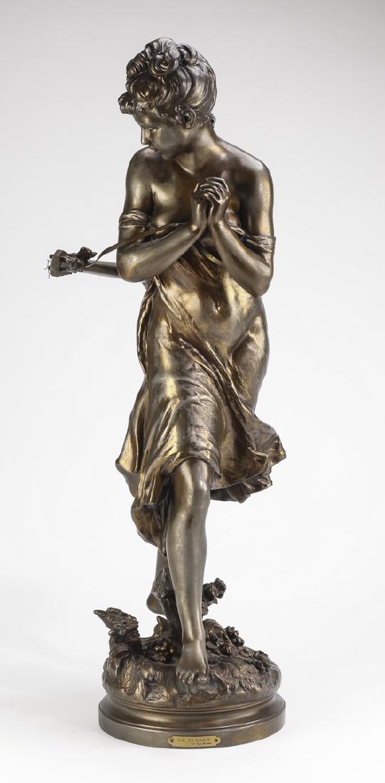 'La Cigale' sculpture after Auguste Moreau, 33"h (1 of 6)