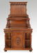 19th c. French marble top oak sideboard, 81"h