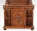 19th c. French marble top oak sideboard, 81"h - 4