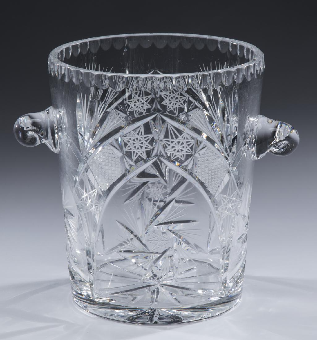 American brilliant cut crystal ice bucket, 9"h (1 of 2)