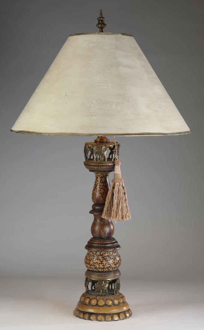 Contemporary lamp with bronze camel decoration (1 of 2)