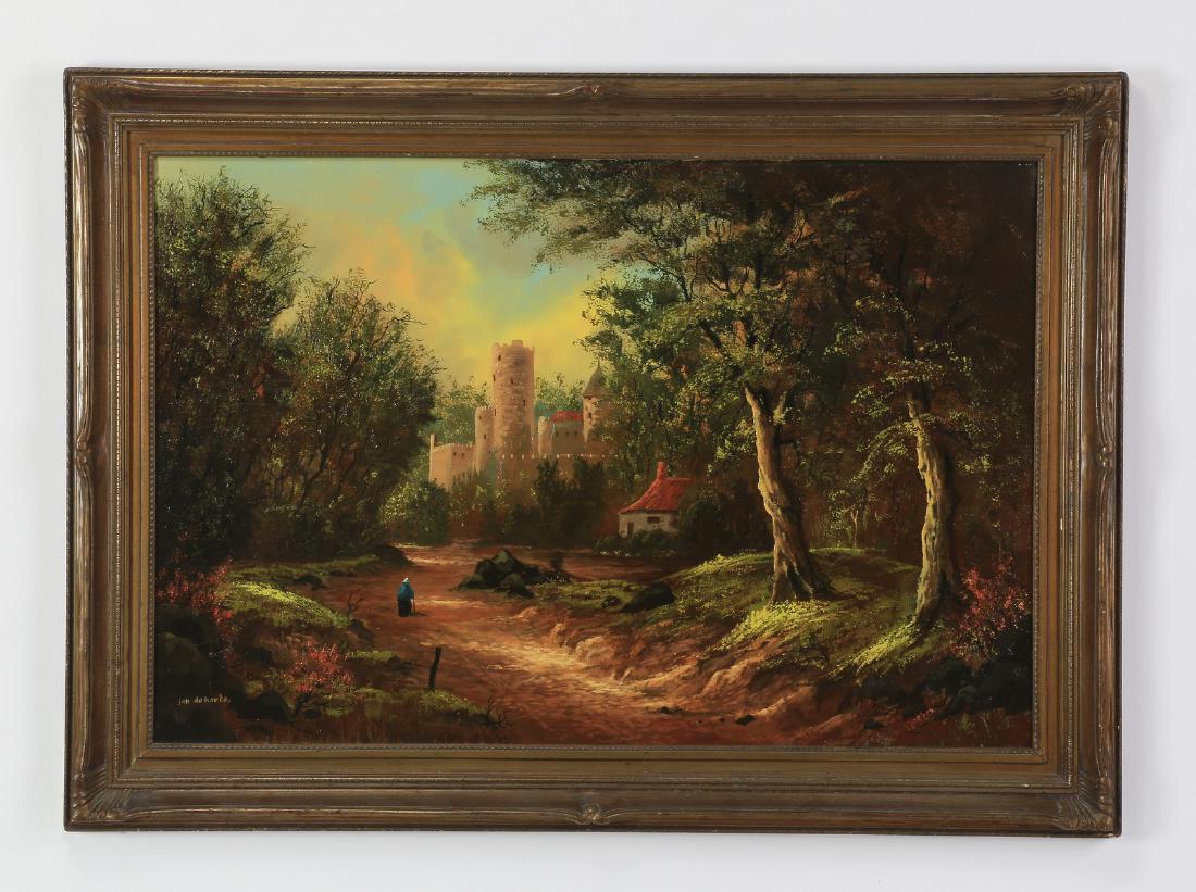 Early 20th c. O/c castle landscape, signed (1 of 4)