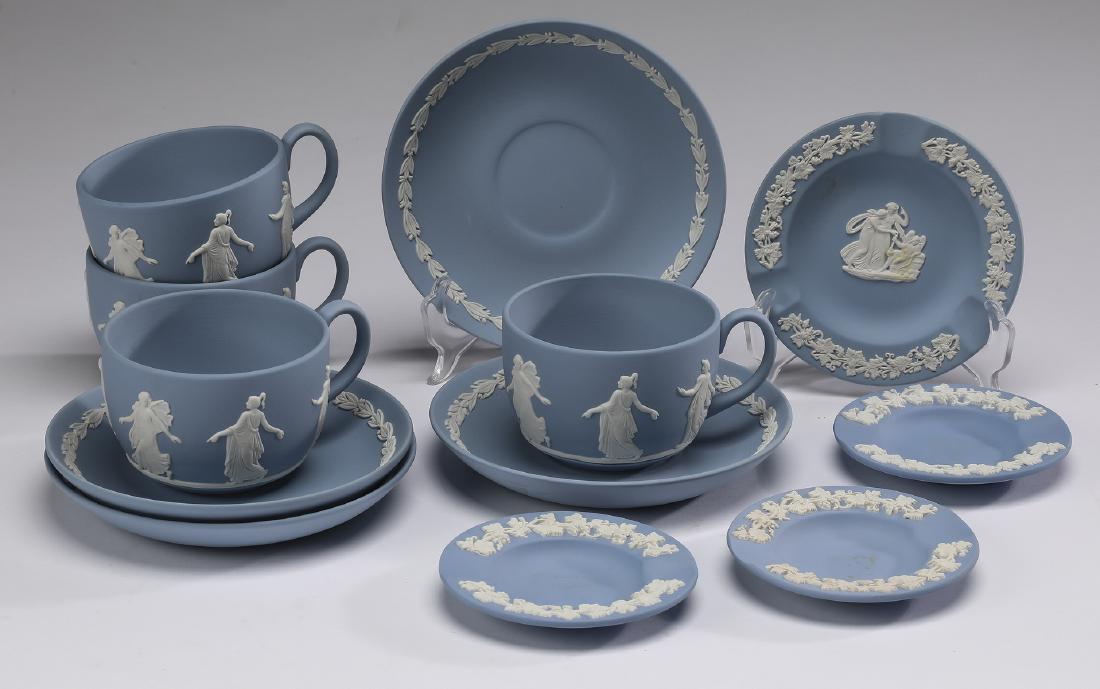 12 pcs. Wedgwood blue jasperware table articles (1 of 2)