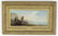 19th c. English O/panel of boats along the shore