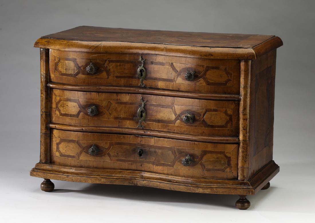 19th C Walnut Diminutive Tabletop Chest Of Drawers Jun 23 2019