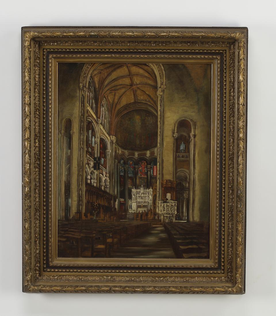 Continental School O/c cathedral interior (1 of 3)