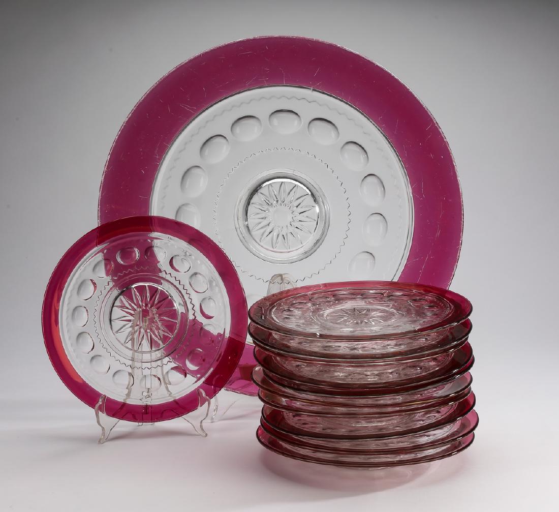 (12) pcs Tiffin 'King's Crown pattern dessert service (1 of 1)