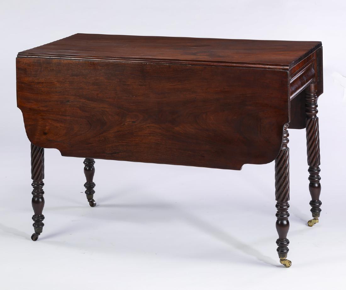 19th c. mahogany Sheraton style drop leaf table (1 of 3)
