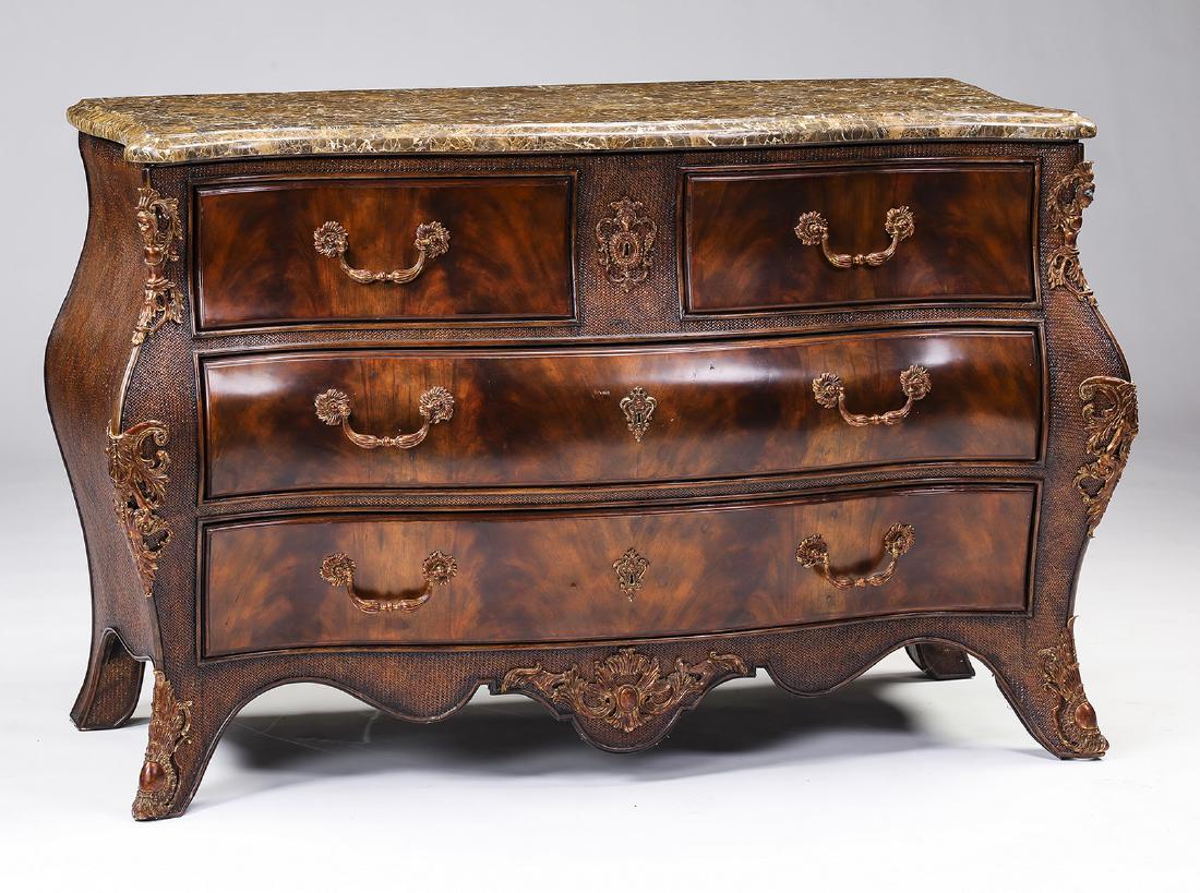 Maitland Smith marble top bombe' commode (1 of 5)