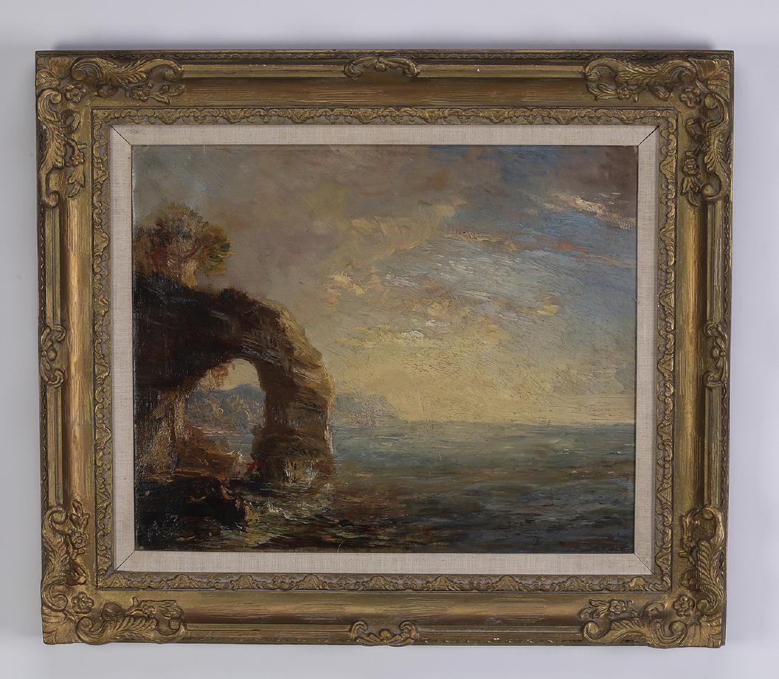 Continental O/c of coastal seascape, unsigned (1 of 3)