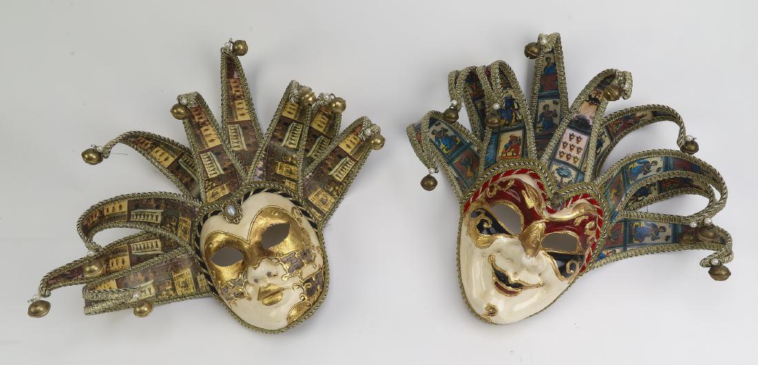 (2) Hand made Venetian carnival masks (1 of 5)