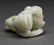 Chinese celadon jade boy atop lotus buds - 3