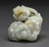 Chinese celadon jade boy atop lotus buds - 5