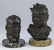 (2) Continental bronze busts of infants, 5"h and 7"h