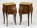 (2) French Louis XV style marble marquetry commodes - 2