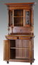 19th c. French oak buffet w/ stained glass panels - 2