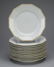 (12) Nymphenburg ‘Pearl Gold’ dinner plates