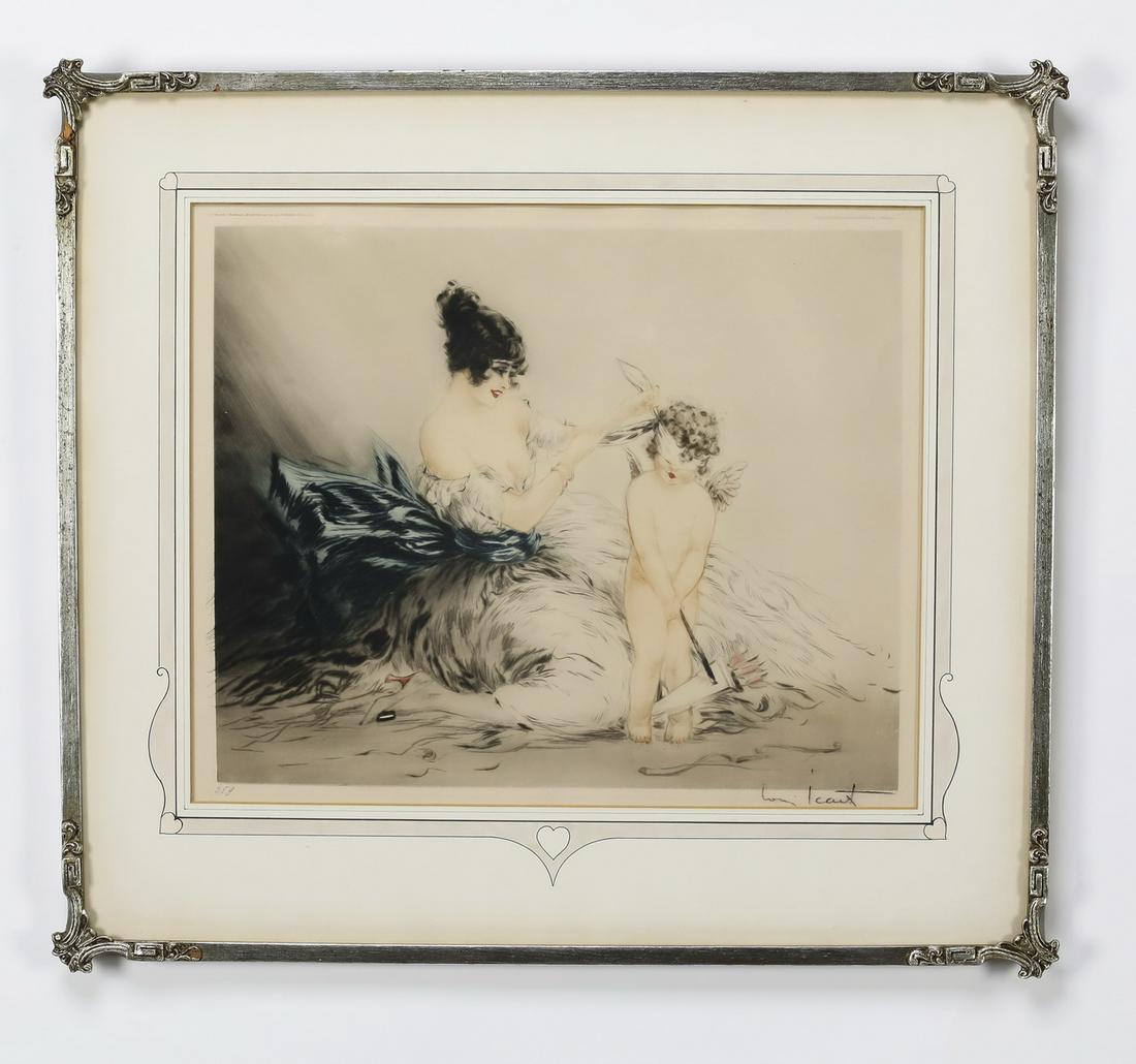 Louis Icart signed & numbered etching 'Le bandeau' (1 of 4)