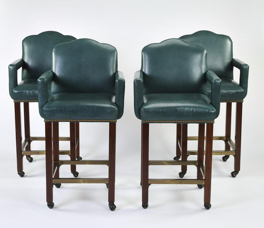 (4) Charles Stewart Company barstools w/ casters (1 of 4)
